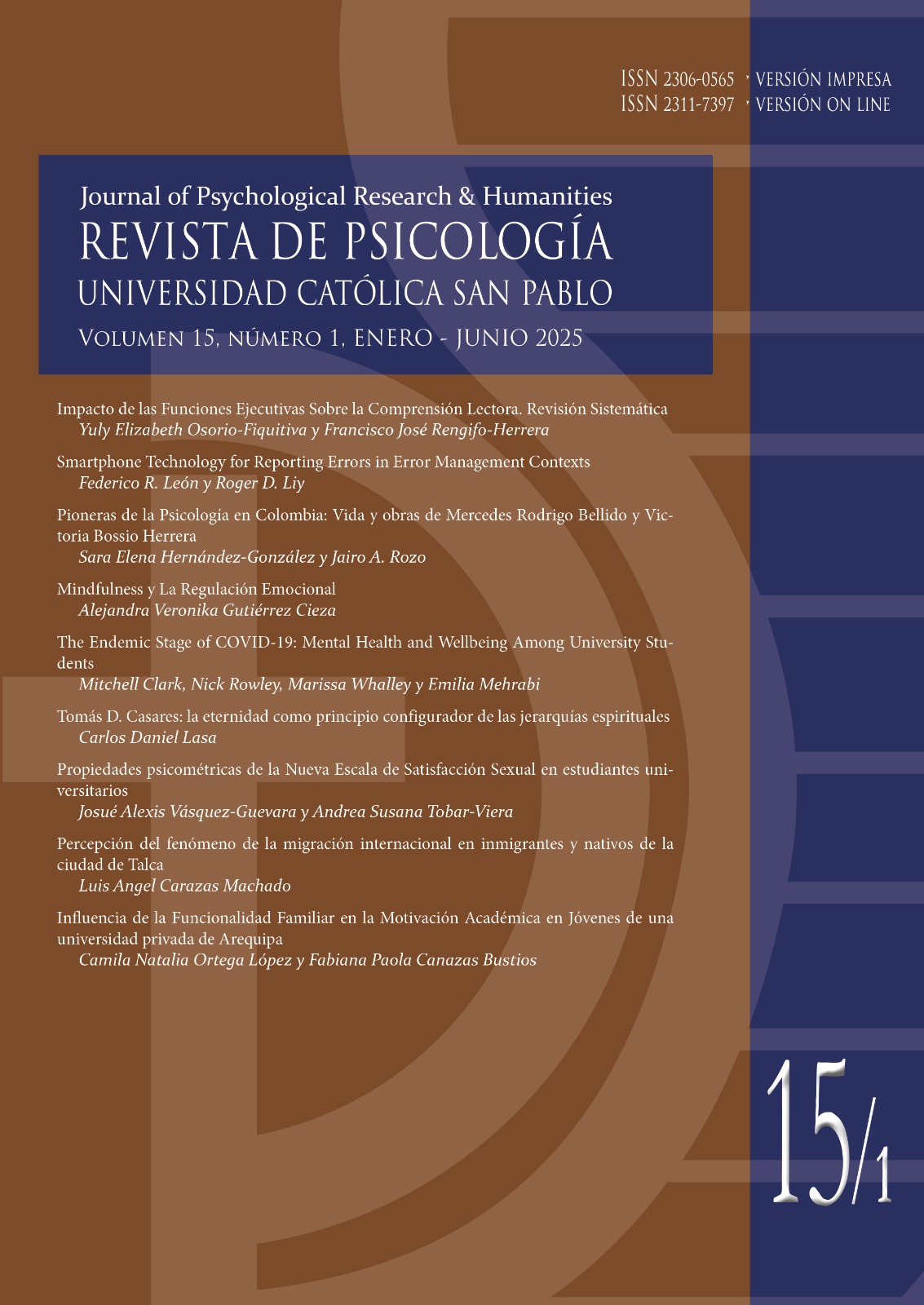 					Ver Vol. 15 Núm. 1 (2025): Revista de Psicología
				